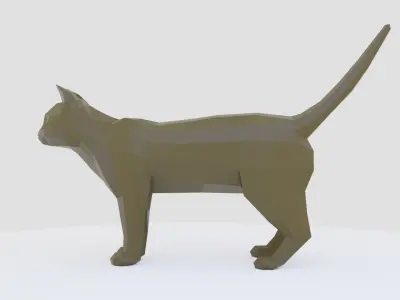 Cat low-poly Low-poly 3D model buy