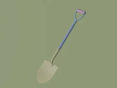 Digging Shovel Tool Model Low-poly 3D model