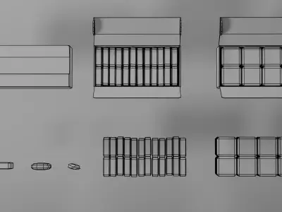 Low Poly Solid Fuel Tablets - Game Ready Survival Prop Pack Low-poly 3D model