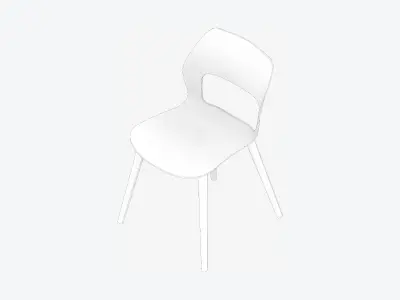 Chair - Office - Worksmart - Timber Legs Low-poly 3D model