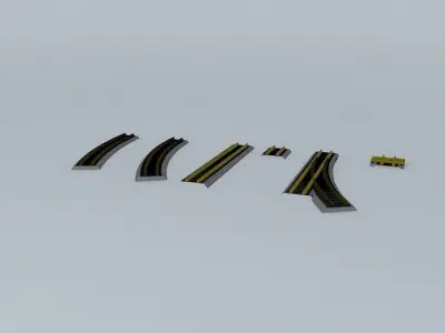 Model Train Track (HO Gauge) Free 3D model