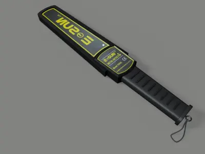 metal detector Low-poly 3D model