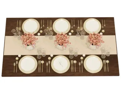 Table Setting Decoration Free 3D model