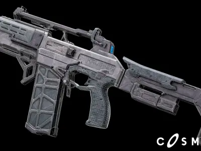 The Krusher cosmos rifle Low-poly 3D model