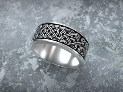 Celtic Traditional Knot Nordic Style Viking Band Free 3D print model