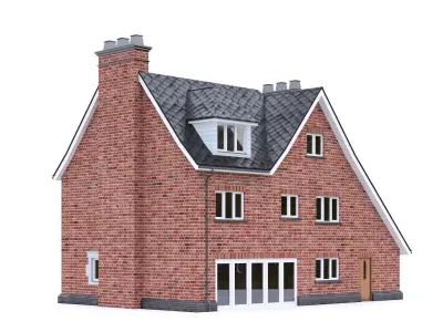 English Brick House 14 Low-poly 3D model