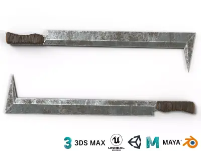 Uruk-hai sword Low-poly 3D model