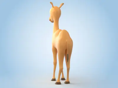 Camel cartoon 3D model