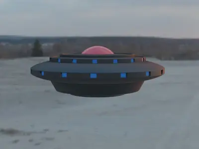 Unidentified flying object UFO Free low-poly 3D model