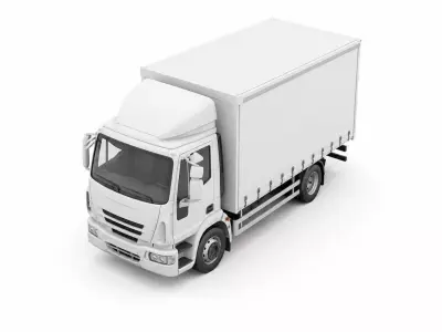 Professional Medium Duty Delivery Truck 3D model