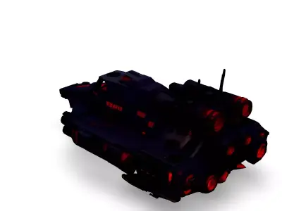 SciFi Combat Hovercraft Black Manta Low-poly 3D model