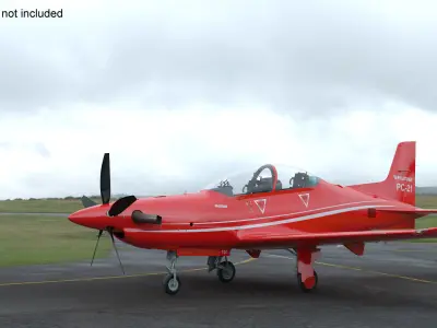 Training Aircraft Pilatus PC-21 Red 3D model purchase