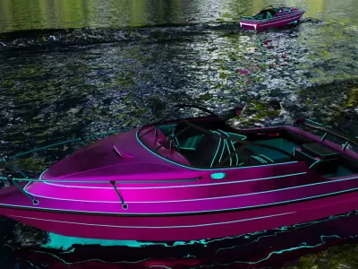 Detailed Boat 3D Model Low-poly 3D model