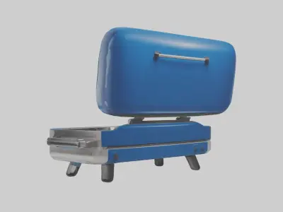 Electric grill model Low-poly 3D model