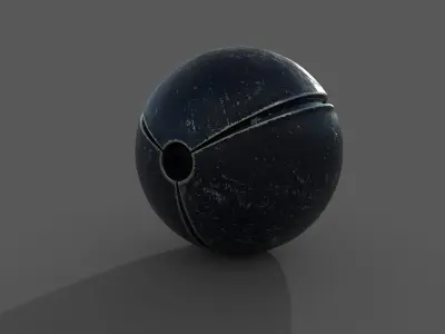 SciFi camera drone - PBR - lowpoly Low-poly 3D model