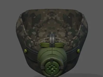Gas mask respirator scifi futuristic 3d  Low-poly 3D model