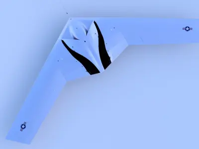 P-175 POLECAT UAV SKUNK WORKS - Low-poly 3D model
