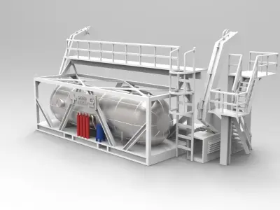 Davit for diver lifeboat type D 3D print model