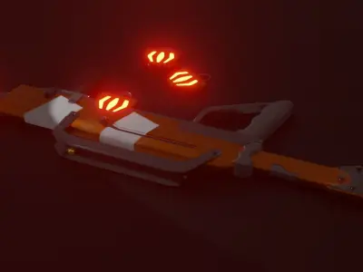 Low Poly Laser Rifle Free low-poly 3D model