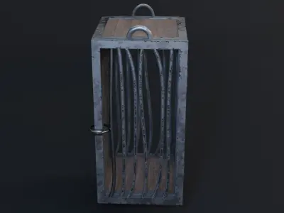 Medieval Cage Game Ready Low Poly 3D Model  Low-poly 3D model