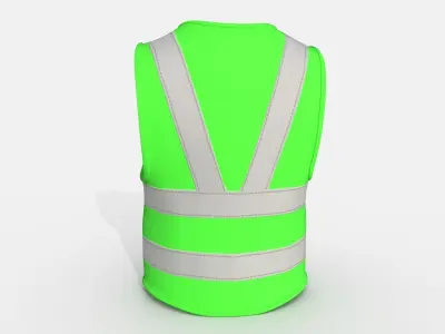  Safety Jacket Low-poly 3D model