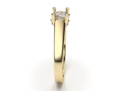 solitaire with ring sizes  8 part S111 3D print model