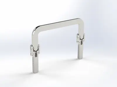 Foldable Stainless Handle 3D model