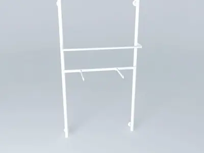 RAIL RACK T2 WITH ARARAS Free 3D model
