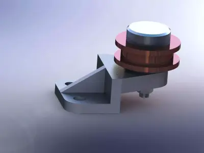 Mechanical roller bracket model  3D model