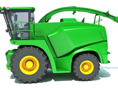 Green Combine Harvester 3D model purchase