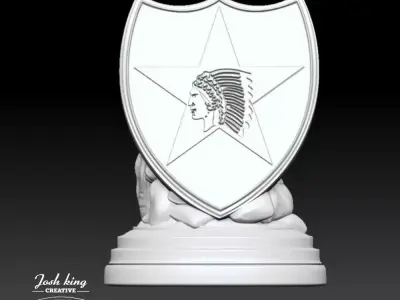 2nd Infantry Division Desktop Monument 3D print model