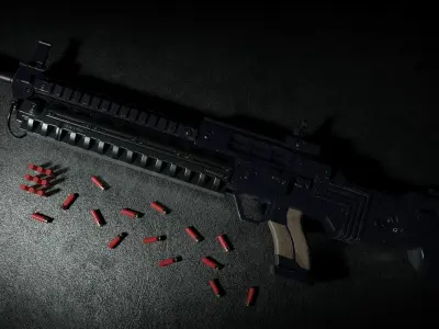 Hyper Siege 4 Shotgun Low-poly 3D model