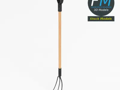 Three-tined pitchfork 3D model