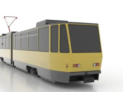 Tatra KT4DtM Low Low-poly 3D model