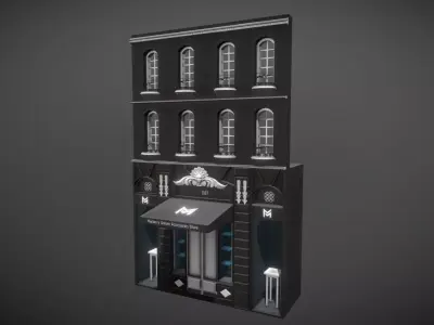 Store Front - Architecture - Low Poly - Game Ready - Work Sample Low-poly 3D model