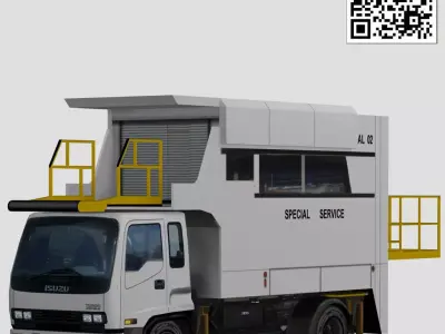 Isuzu catering lift Low-poly 3D model