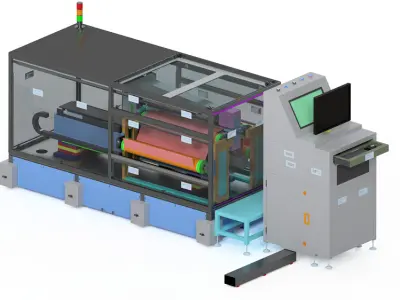 Laser Online Thickness Measurement for Battery Electrode Sheet 3D model