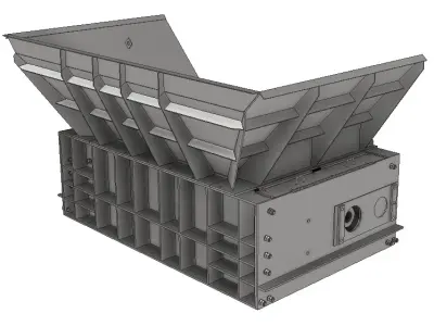 Toothed Roll Crusher Coal Processing Equipment 3D model