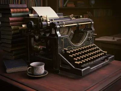 Vintage Mechanical Typewriter 3D model