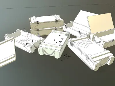 Ammo Crate Low-poly 3D model purchase