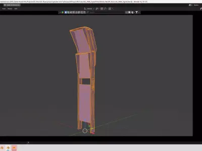 Sci-Fi Walk Signal Low-poly 3D model