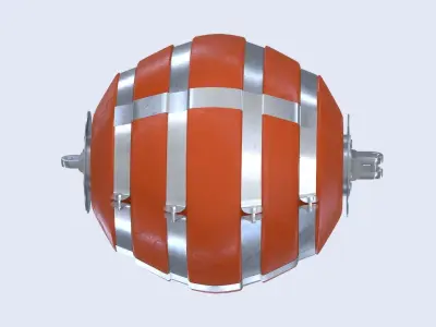 Floating Barrier Low-poly 3D model