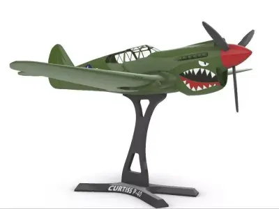 Curtiss P-40 3D print model purchase