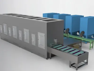 Paint spraying equipment set 3D model