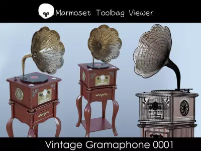 Vintage Gramaphone 0001 3D model