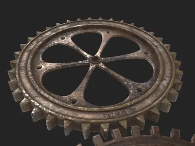 Rusty Gears Set 3D model