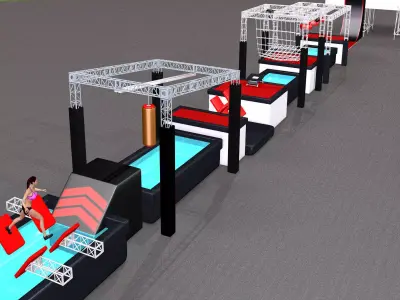 Ninja Obstacle Course 3D model