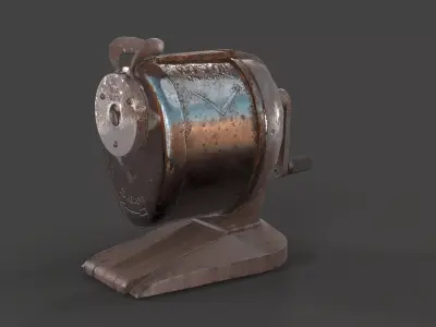 Pencil sharpener Low-poly 3D model