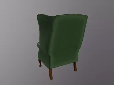 Chesterfield Chair Low-poly 3D model