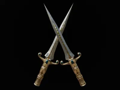Stylized Dagger Low-poly 3D model purchase
